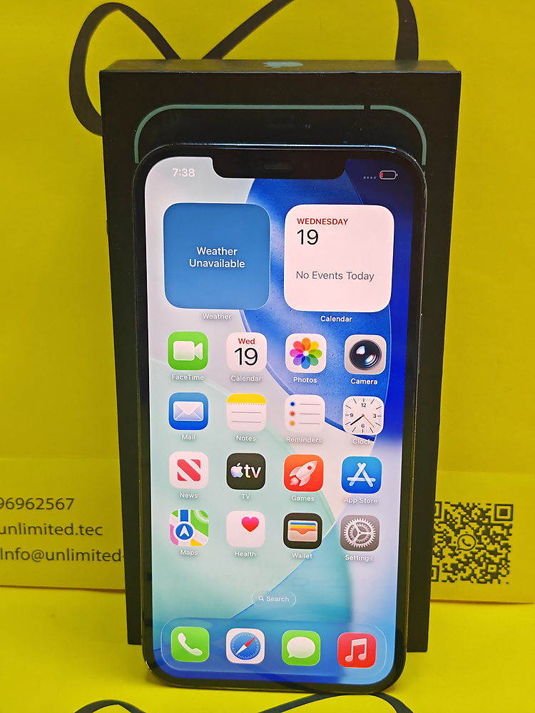 iPhone 12 Pro Max 256GB Pacific Blue – Battery 71% With Box Used Like New