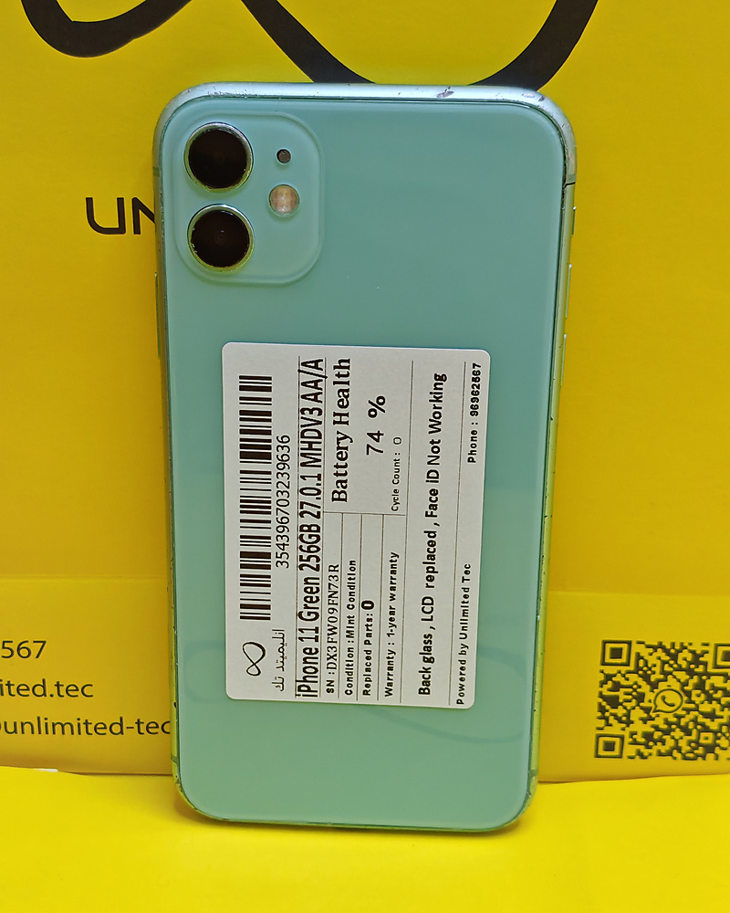 iPhone 11 256GB Green – Battery 74% Used Clean