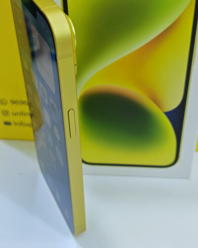 ايفون 14 256 جيجابايت أصفر – مستعمل كالجديد بطارية 83%