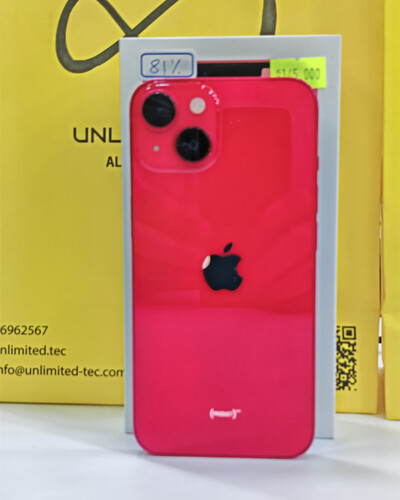 ايفون 14 256 جيجابايت أحمر – مستعمل كالجديد بطارية 81%