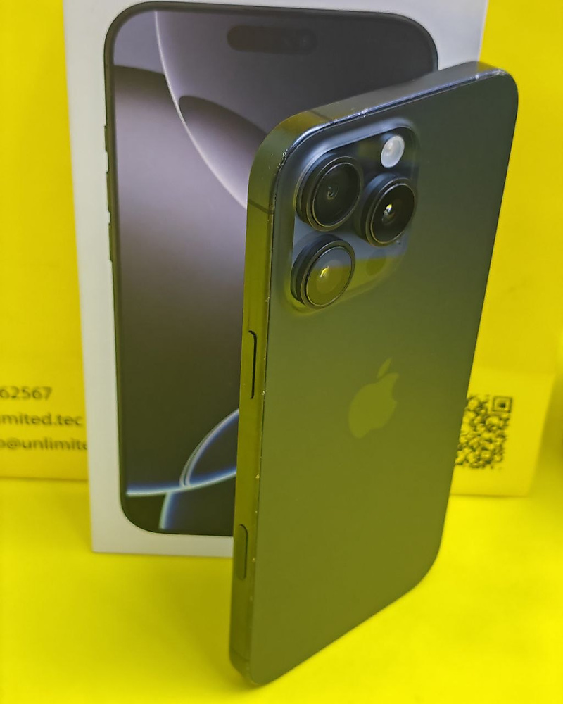 ايفون 16 برو ماكس – 256 جيجا – تيتانيوم أسود بطارية 90%