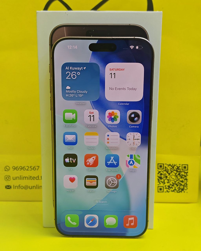 ايفون 16 برو ماكس – 512 جيجا – تيتانيوم صحراوي بطارية 95% مستعمل كالجديد