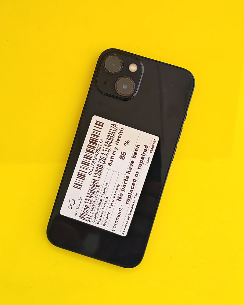 iPhone 13 128GB Midnight – Battery 86% Used Like New