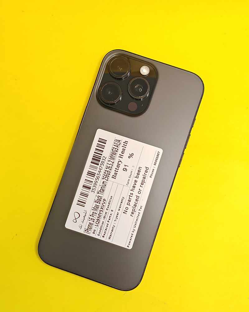 iPhone 16 Pro Max 256GB Black Titanium – Battery 91% Used Clean