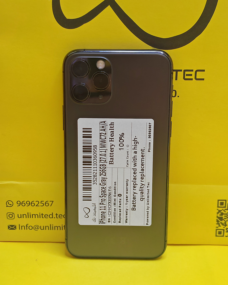 iPhone 11 Pro 256GB Space Gray – Battery 100% Used Like New