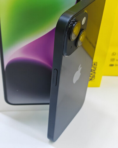 ايفون 14 128 جيجابايت أسود – مستعمل كالجديد بطارية 87%