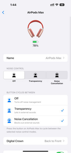 Apple AirPods Max with Active Noise Cancellation – Pink