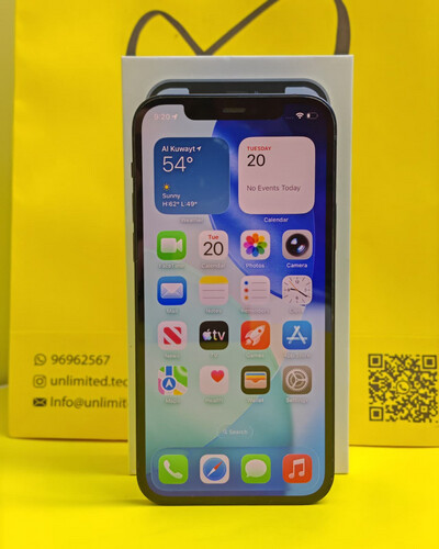 ايفون 12 – 128 جيجا – أسود بطارية 82% مستعمل كالجديد