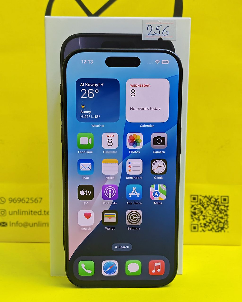 ايفون 16 برو – 256 جيجا – أسود بطارية 94% مستعمل كالجديد