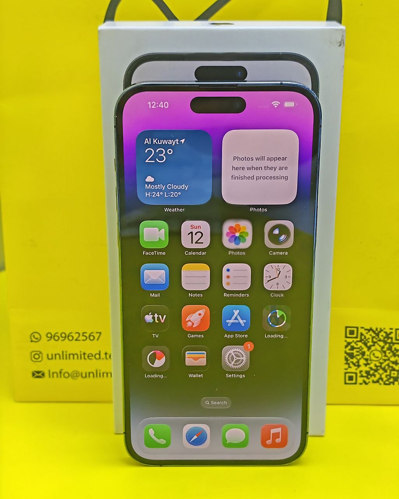 ايفون 14 برو ماكس – 256 جيجا – بنفسجي بطارية 79% مستعمل كالجديد