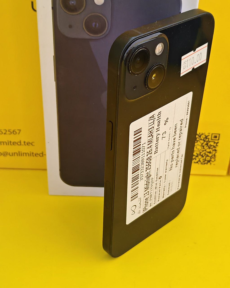 iPhone 13 256GB Midnight – Battery 73% Used Like New
