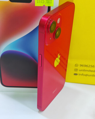 ايفون 14 256 جيجابايت أحمر – مستعمل كالجديد بطارية 81%