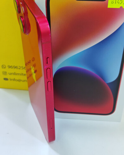 ايفون 14 256 جيجابايت أحمر – مستعمل كالجديد بطارية 80%