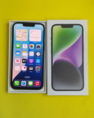 ايفون 14 – 128 جيجا – أسود نسبة البطارية 91% مستعمل كالجديد