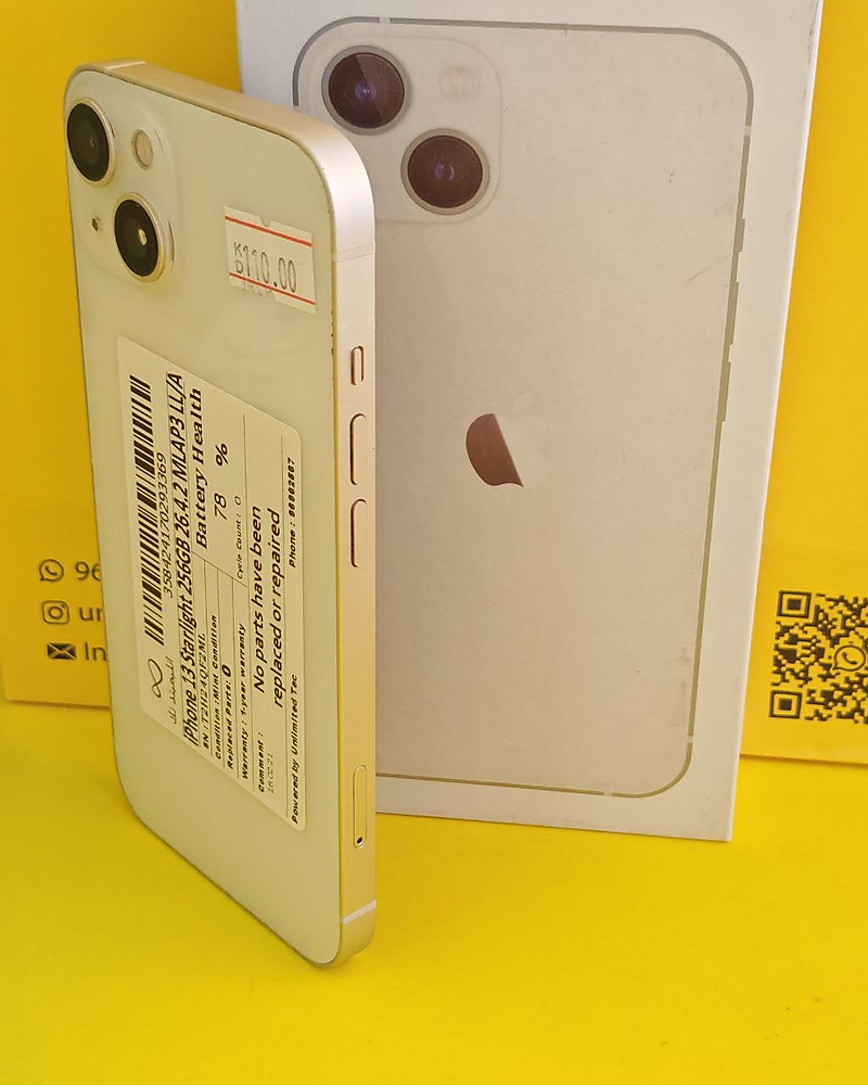 iPhone 13 256GB Starlight – Battery 78% Used Like New