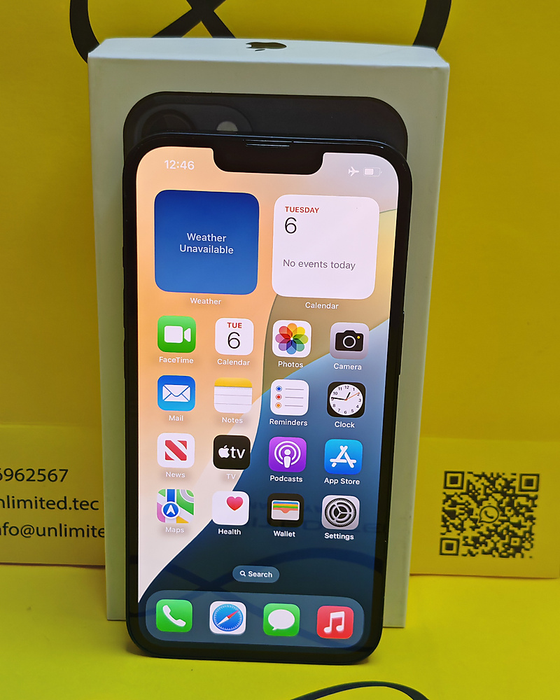 iPhone 13 128GB Midnight – Battery 87% With Box Used Like New