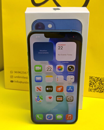 ايفون 13 – 128 جيجا – أزرق نسبة البطارية 80% مستعمل كالجديد