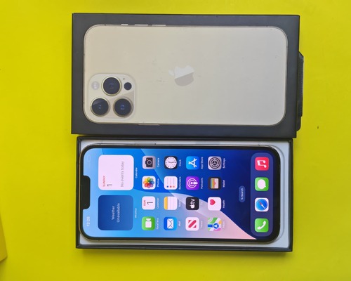 ايفون 13 برو ماكس – 256 جيجا – ذهبي بطارية 96% مستعمل نظيف