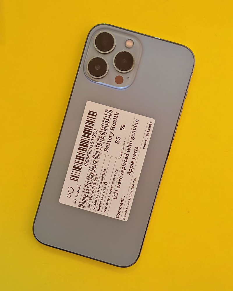 iPhone 13 Pro Max 1TB Sierra Blue – Battery 85% Used Clean