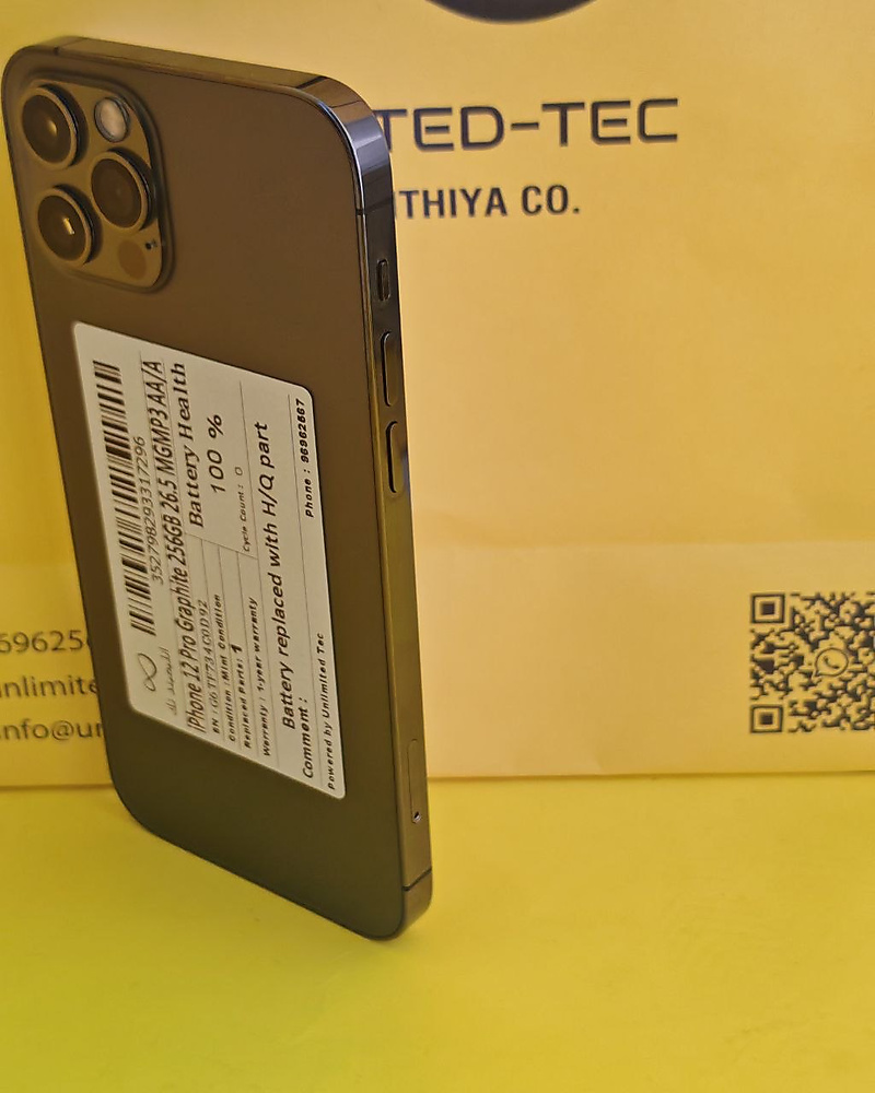 iPhone 12 Pro 256GB Graphite – Battery 100% Used Like New