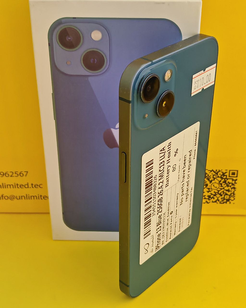 iPhone 13 256GB Blue – Battery 80% Used Like New