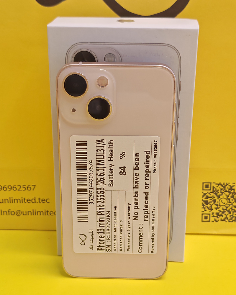 iPhone 13 mini 256GB Pink – Battery 84% Used Like New