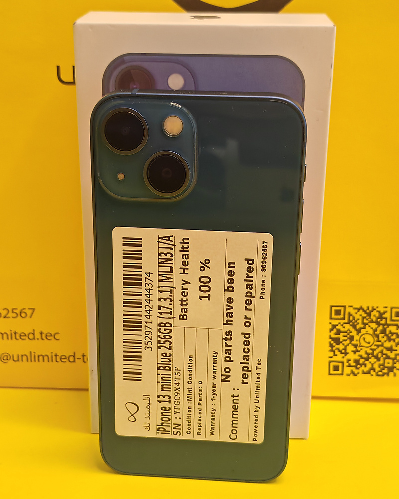 iPhone 13 mini 256GB Blue – Battery 100% Used Like New