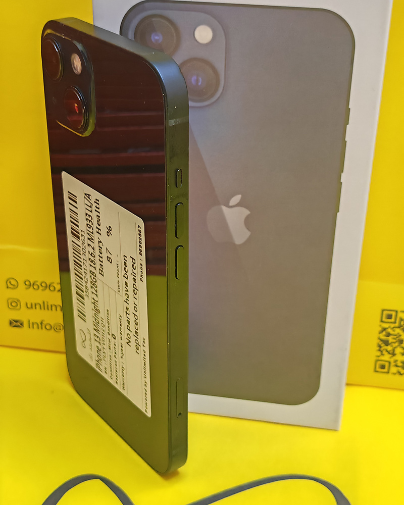 iPhone 13 128GB Midnight – Battery 87% With Box Used Like New