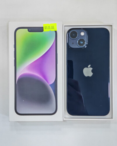 ايفون 14 128 جيجابايت أسود – مستعمل كالجديد بطارية 87%