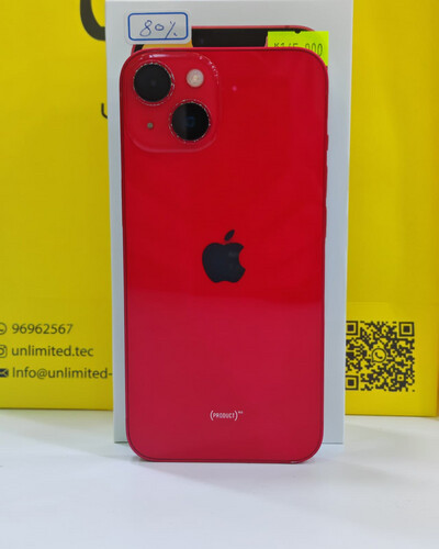 ايفون 14 256 جيجابايت أحمر – مستعمل كالجديد بطارية 80%