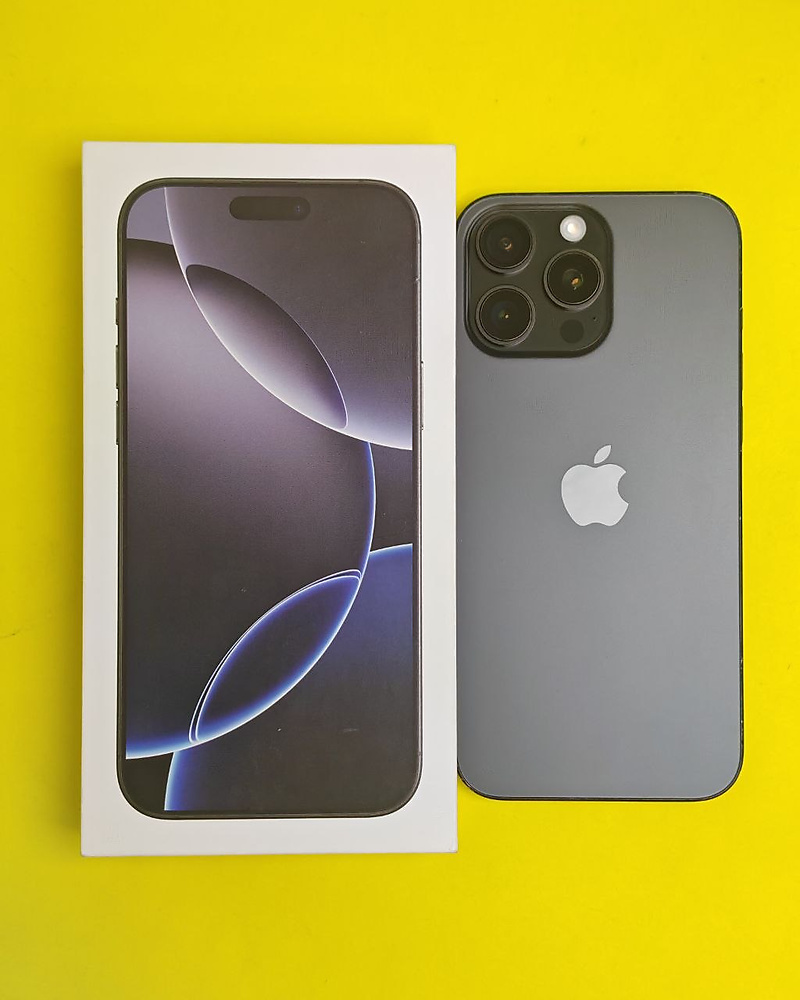 ايفون 16 برو ماكس – 256 جيجا – تيتانيوم أسود بطارية 90%