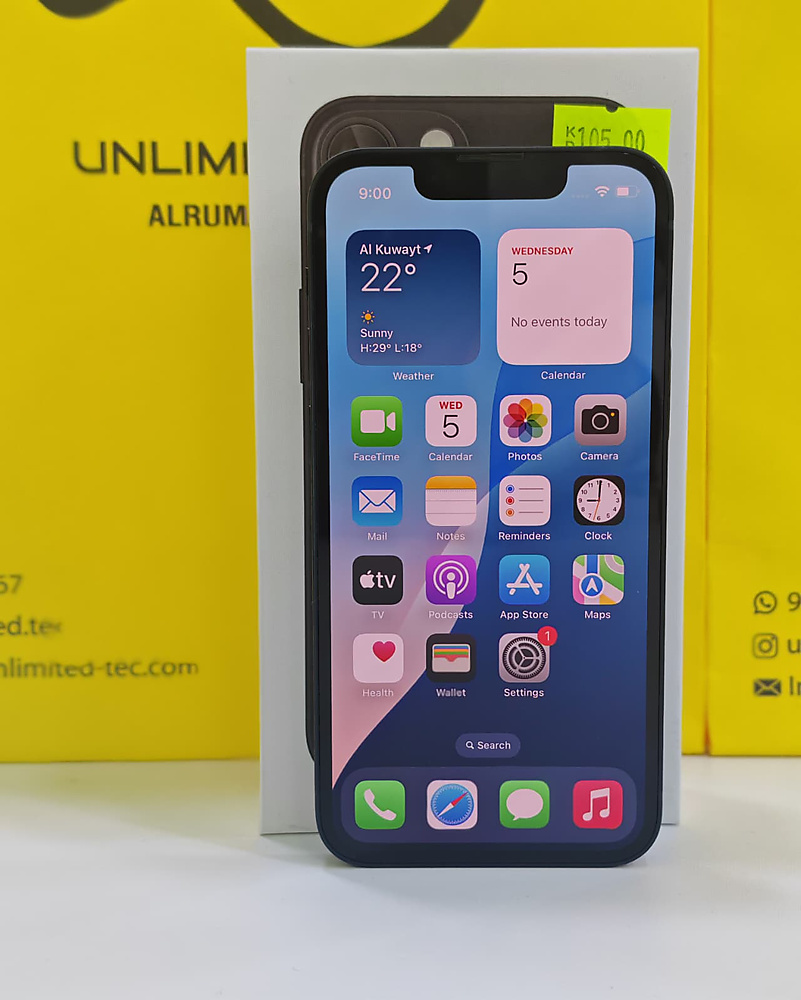 iPhone 13 Mini 128GB Black used like new Battery 75%