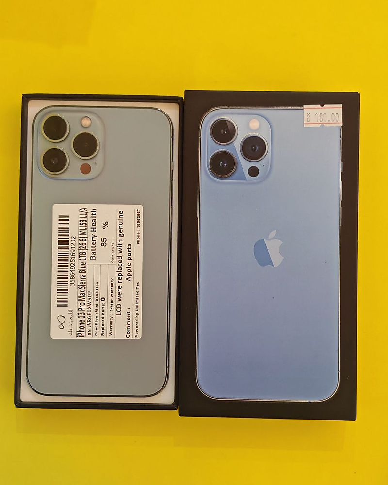 iPhone 13 Pro Max 1TB Sierra Blue – Battery 85% Used Clean