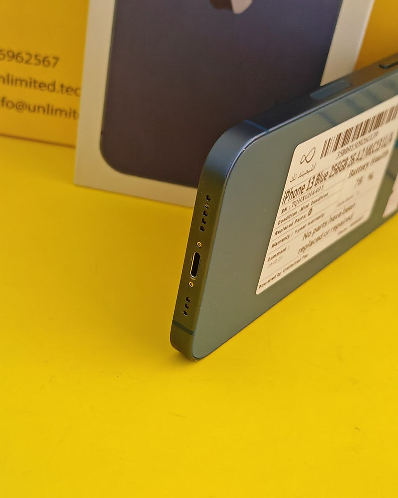 iPhone 13 256GB Blue – Battery 76% Used Like New