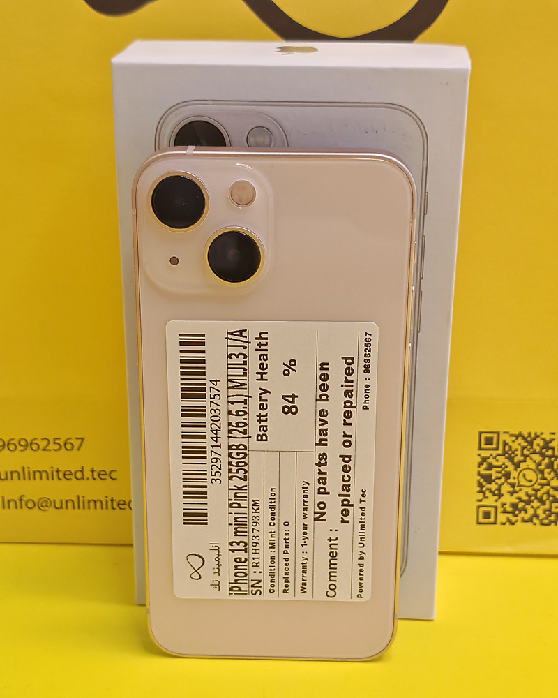 iPhone 13 mini 256GB Pink – Battery 84% Used Like New
