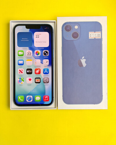 ايفون 13 – 128 جيجا – أزرق نسبة البطارية 80% مستعمل كالجديد