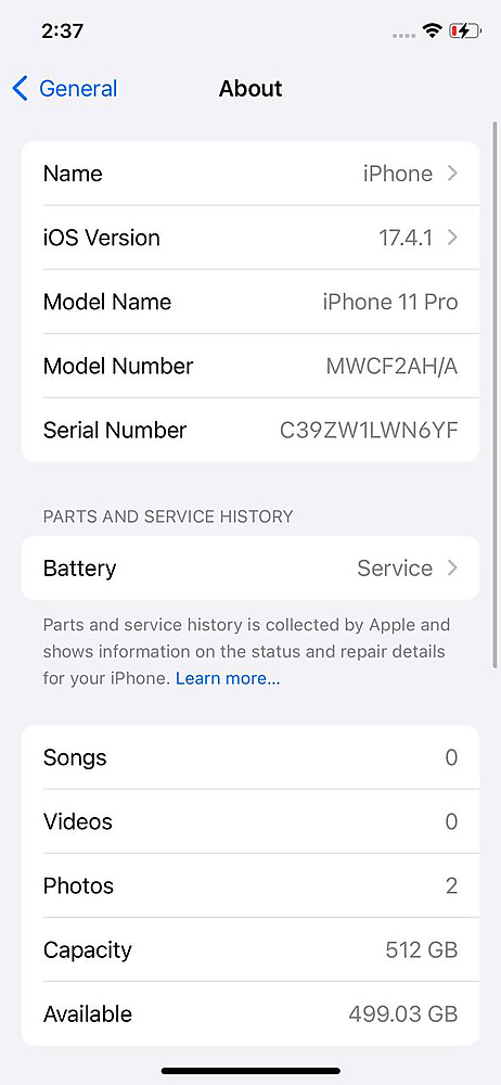 ايفون 11 برو – 512 جيجا – ذهبي بطارية 74% مستعمل كالجديد