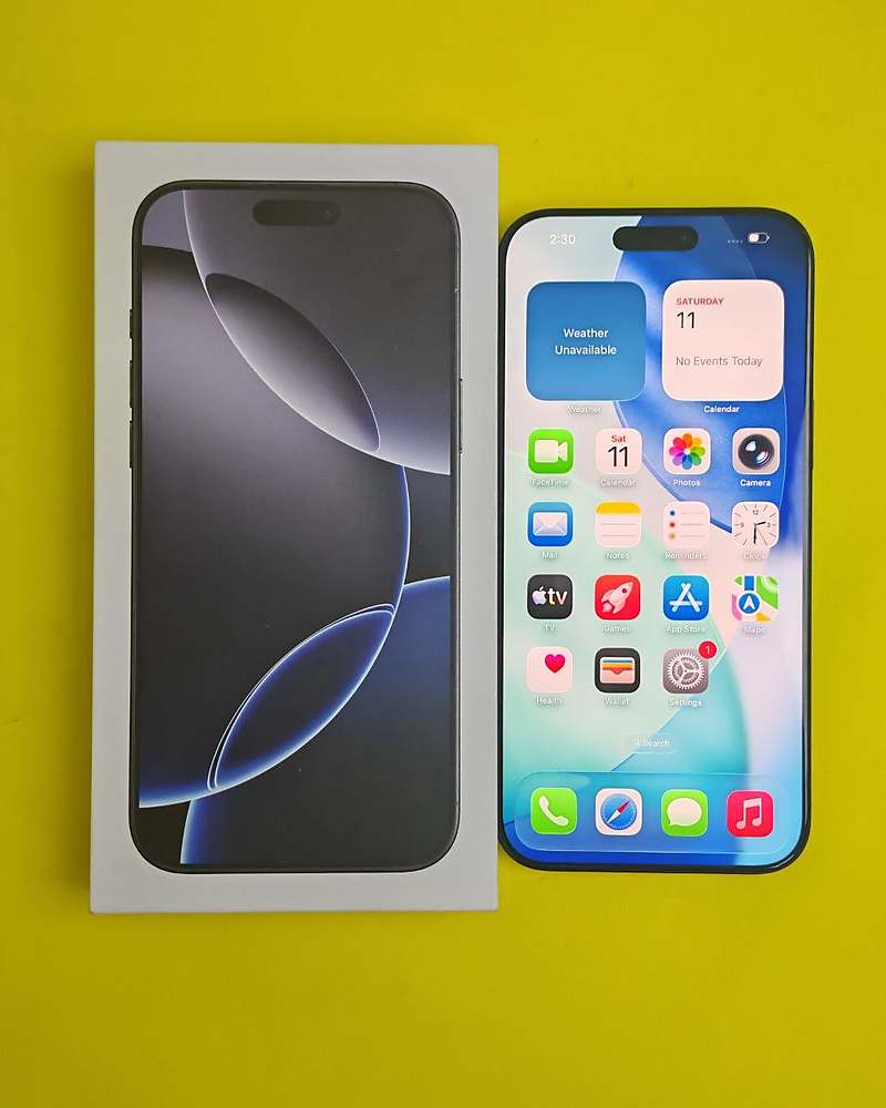 ايفون 16 برو ماكس – 256 جيجا – تيتانيوم أسود بطارية 90%