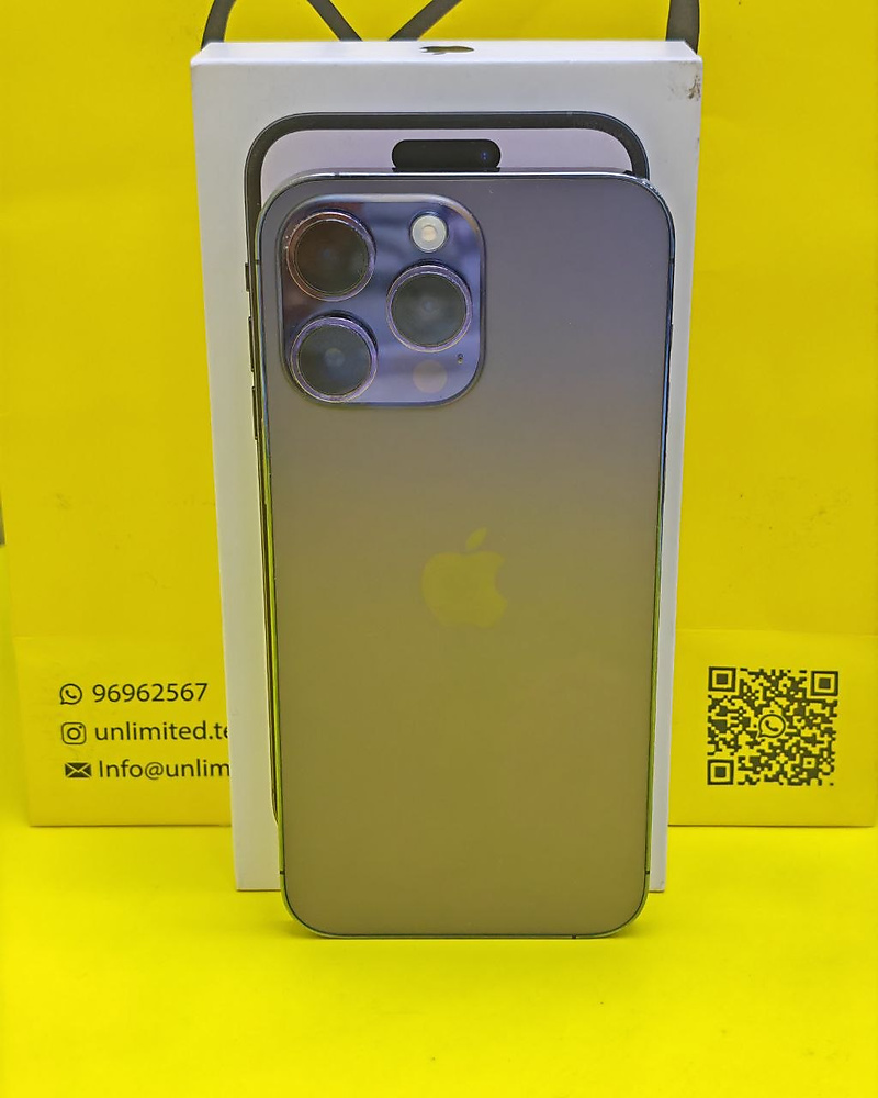 ايفون 14 برو ماكس – 256 جيجا – بنفسجي بطارية 79% مستعمل كالجديد