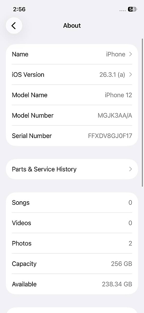 ايفون 12 – 256 جيجا – أزرق بطارية 74% مستعمل كالجديد