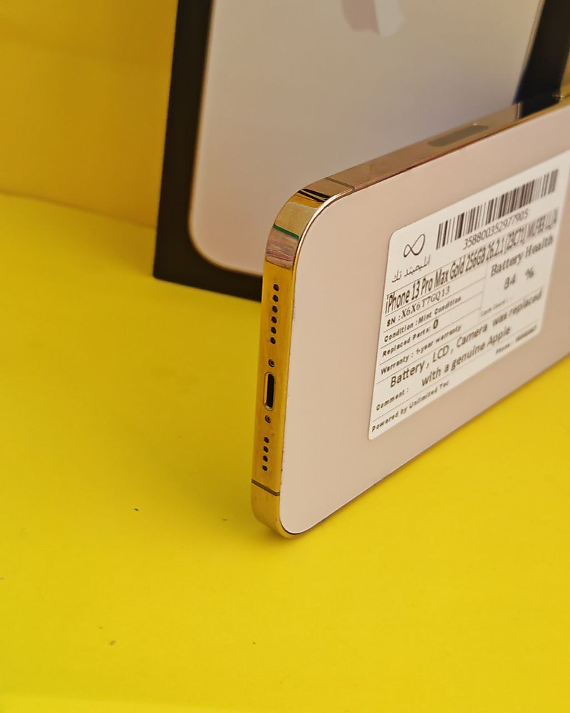 iPhone 13 Pro Max 256GB Gold – Battery 84% Used Clean