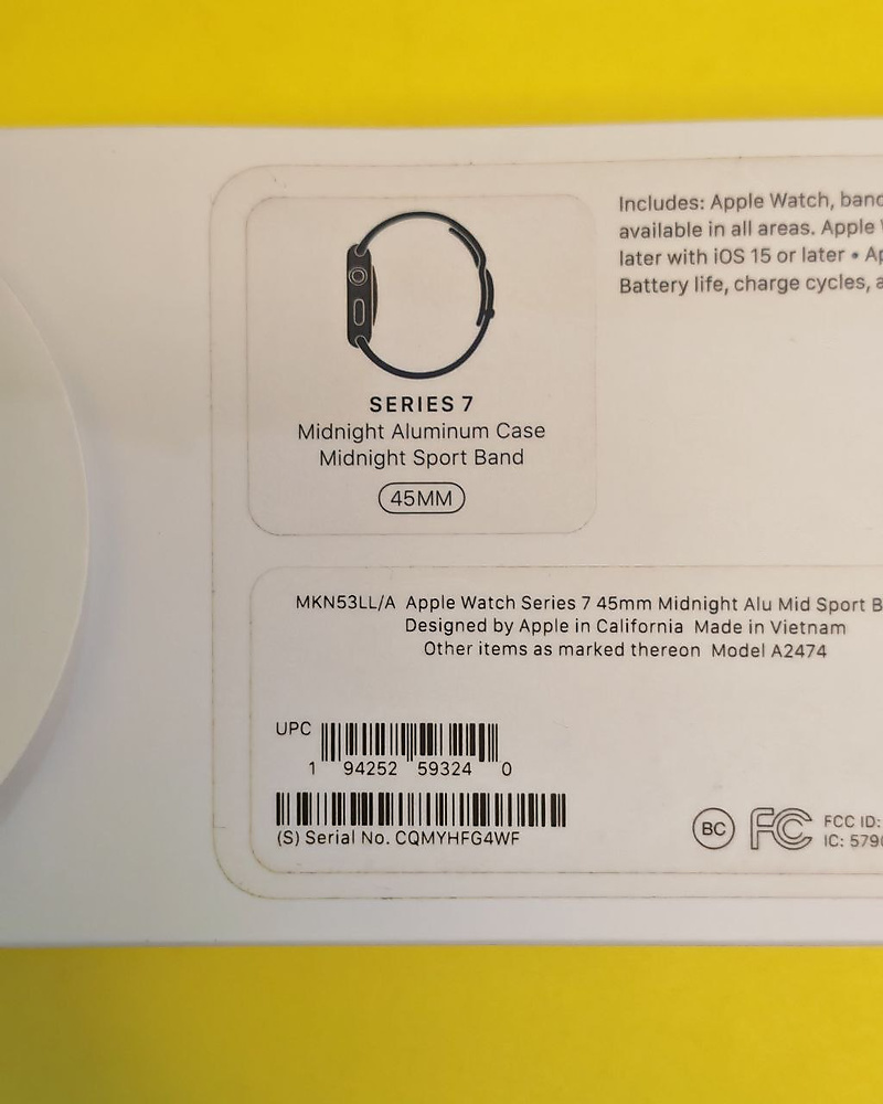 Apple Watch Series 7 45mm Midnight Aluminum – GPS Used Like New