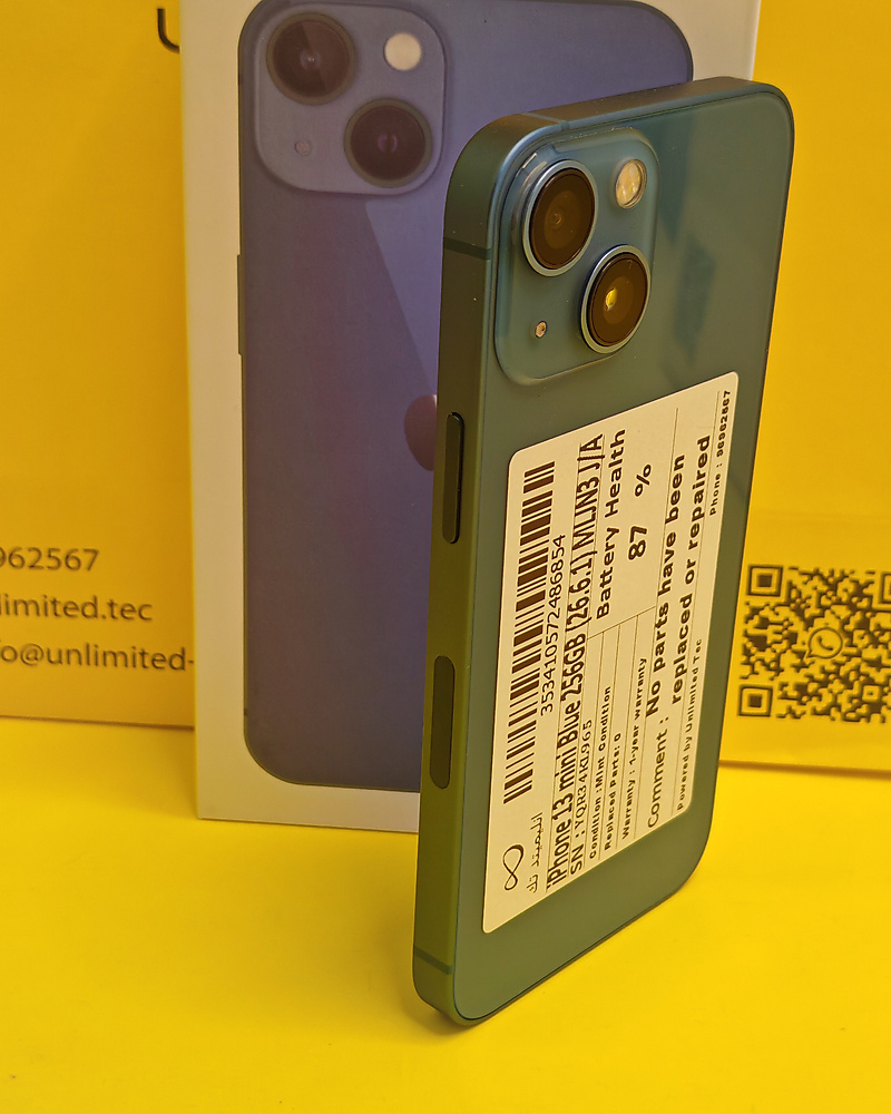 iPhone 13 mini 256GB Blue – Battery 87% Used Like New