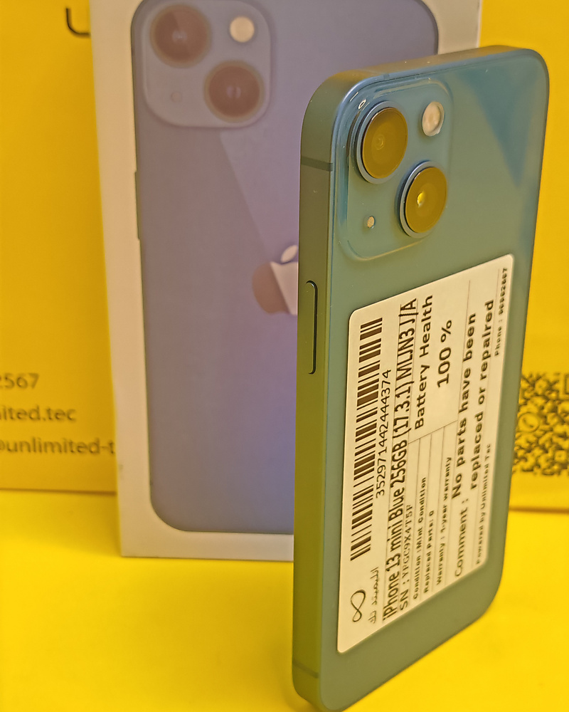 iPhone 13 mini 256GB Blue – Battery 100% Used Like New