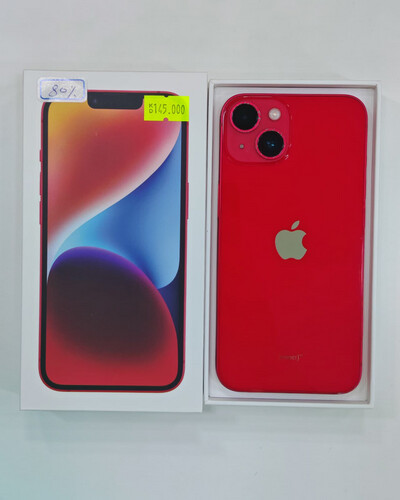 ايفون 14 256 جيجابايت أحمر – مستعمل كالجديد بطارية 80%