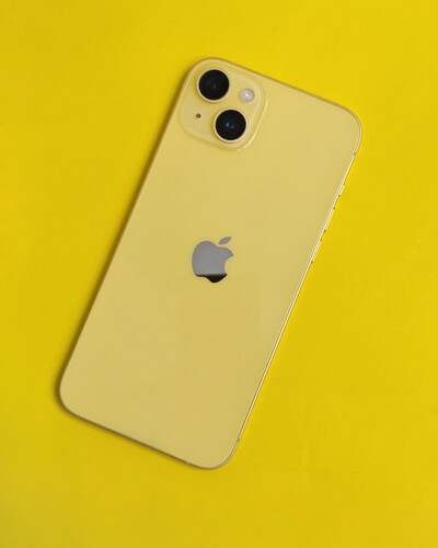 ايفون 14 بلس – 128 جيجا – أصفر – نسبة البطارية 86% مستعمل كالجديد