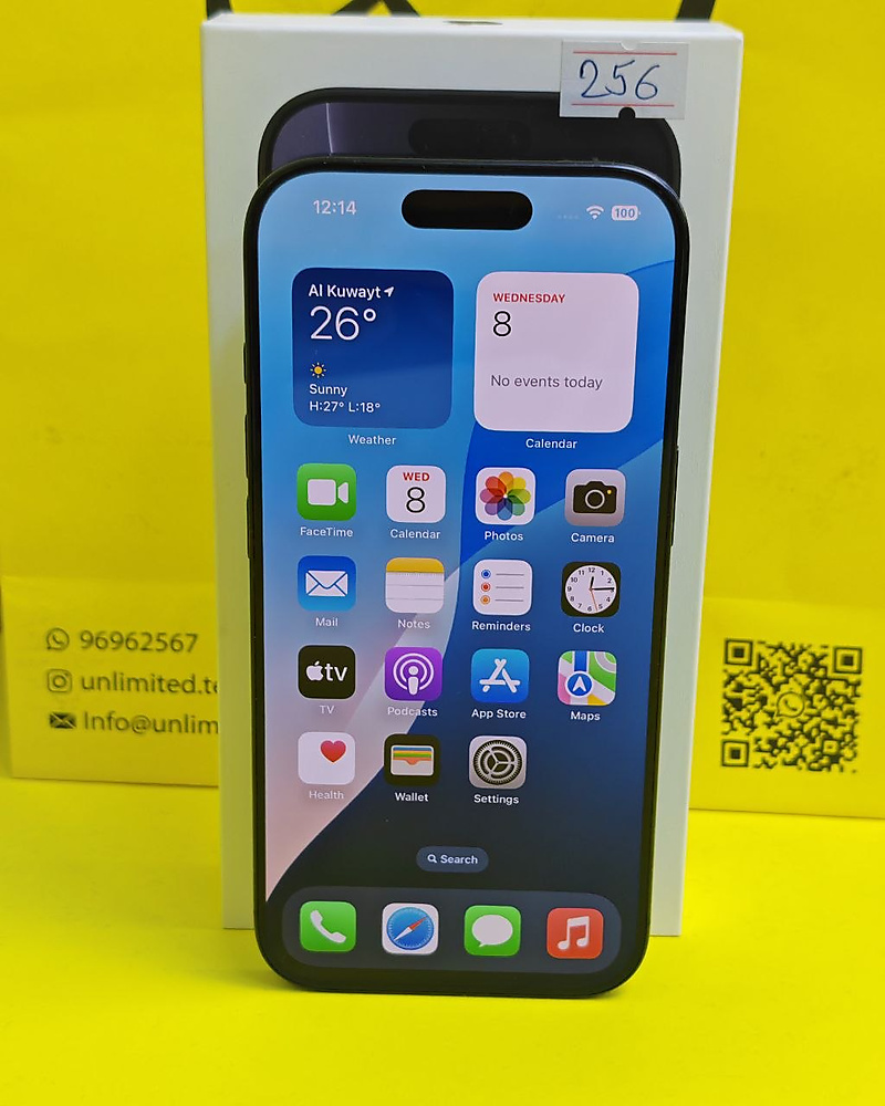 ايفون 16 برو – 256 جيجا – أسود بطارية 94% مستعمل كالجديد