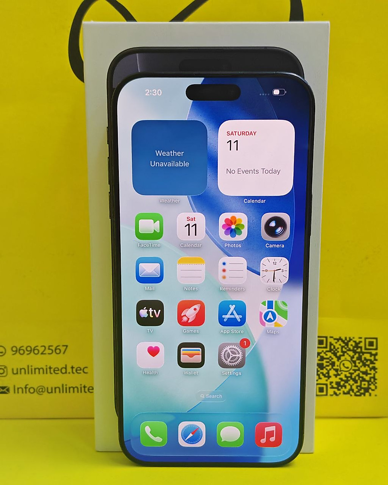 ايفون 16 برو ماكس – 256 جيجا – تيتانيوم أسود بطارية 90%