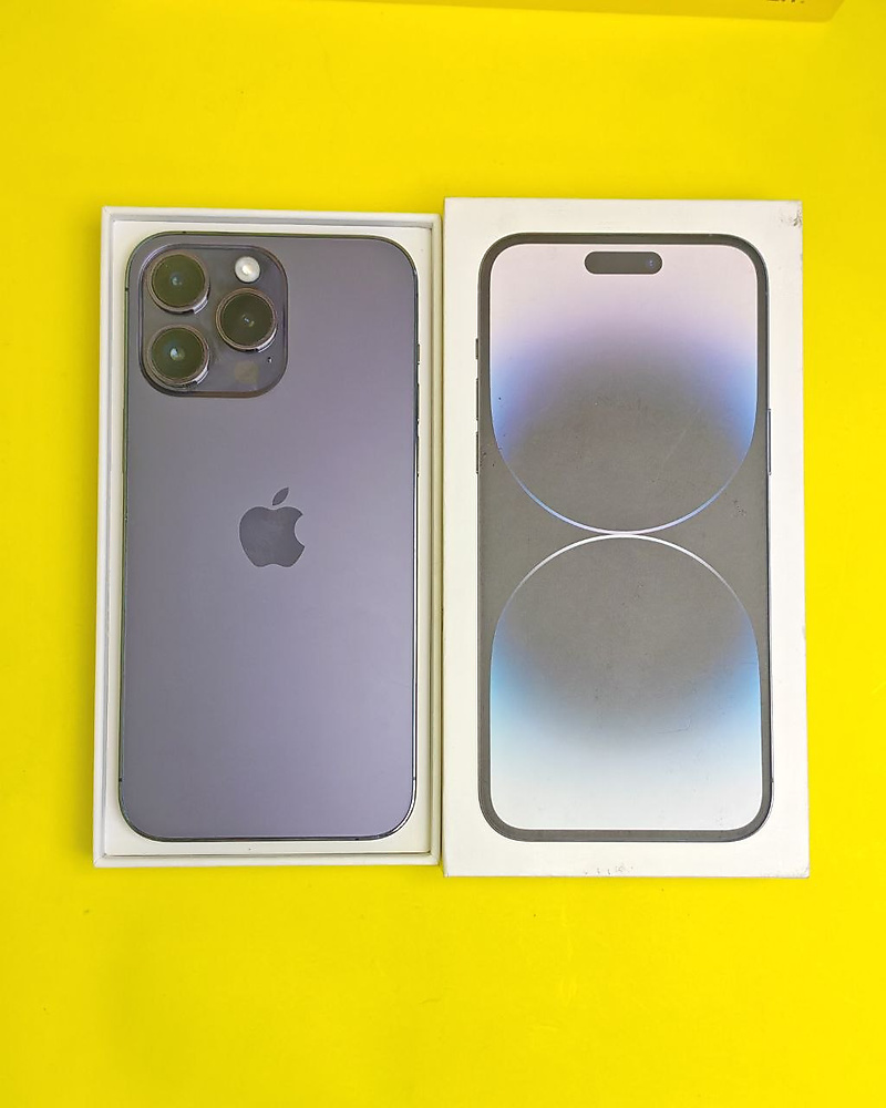 ايفون 14 برو ماكس – 256 جيجا – بنفسجي بطارية 79% مستعمل كالجديد