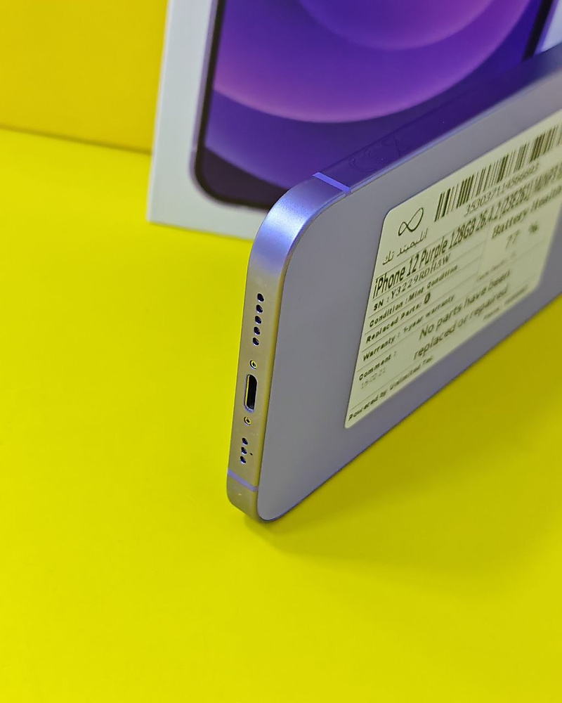 iPhone 12 128GB Purple – Battery 77% Used Like New